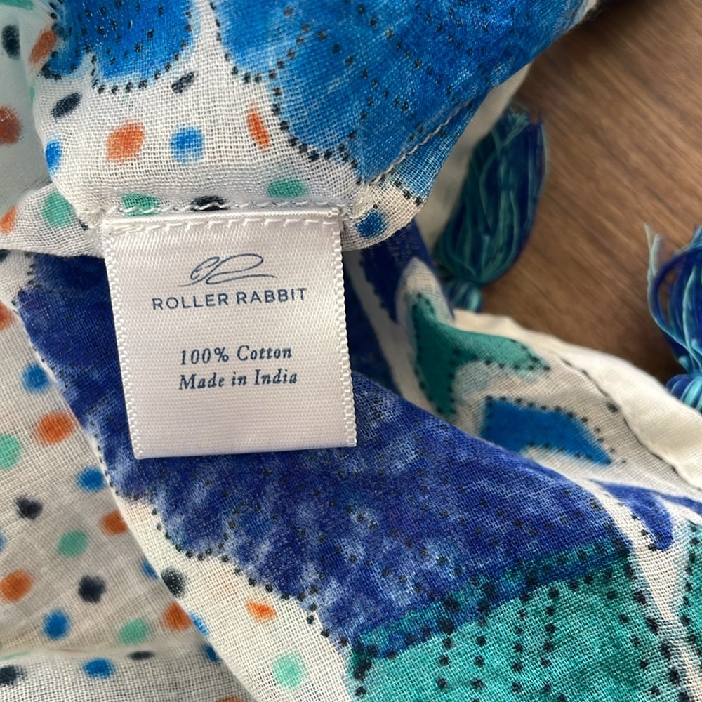 Roller Rabbit Block Print Cotton Tunic, Medium - image 7